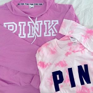 Pink Sweatshirt/shirt Duo